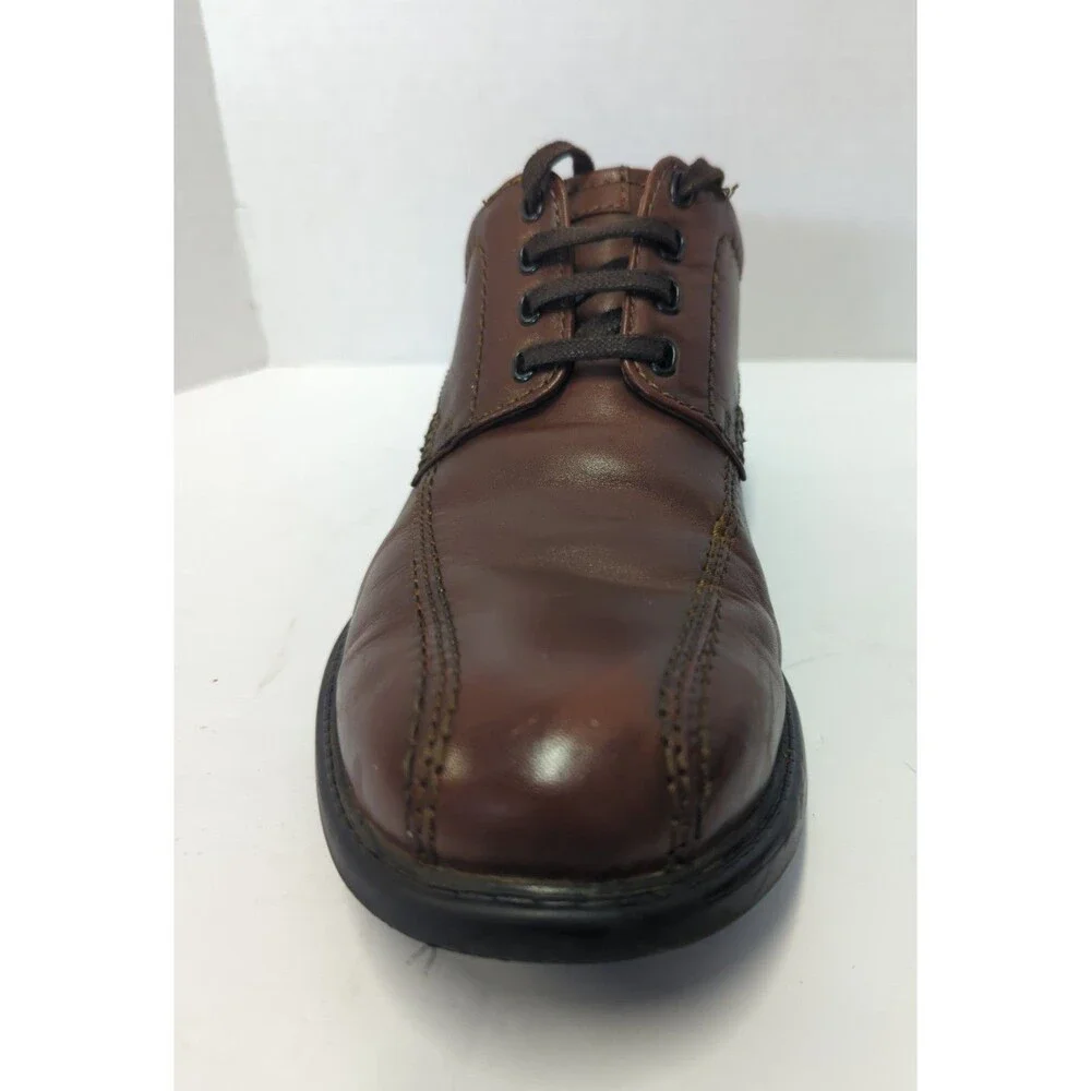 CLARKS Colson Over Brown Leather Oxfords Men's 10.5 Casual Shoes Great Condition